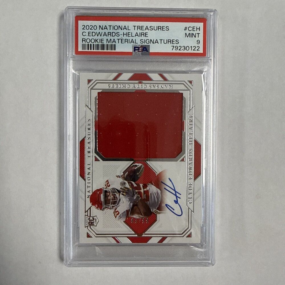 2020 Nat’l Treasures - Material Signatures Clyde Edwards-Helaire #RMS-CEH /99